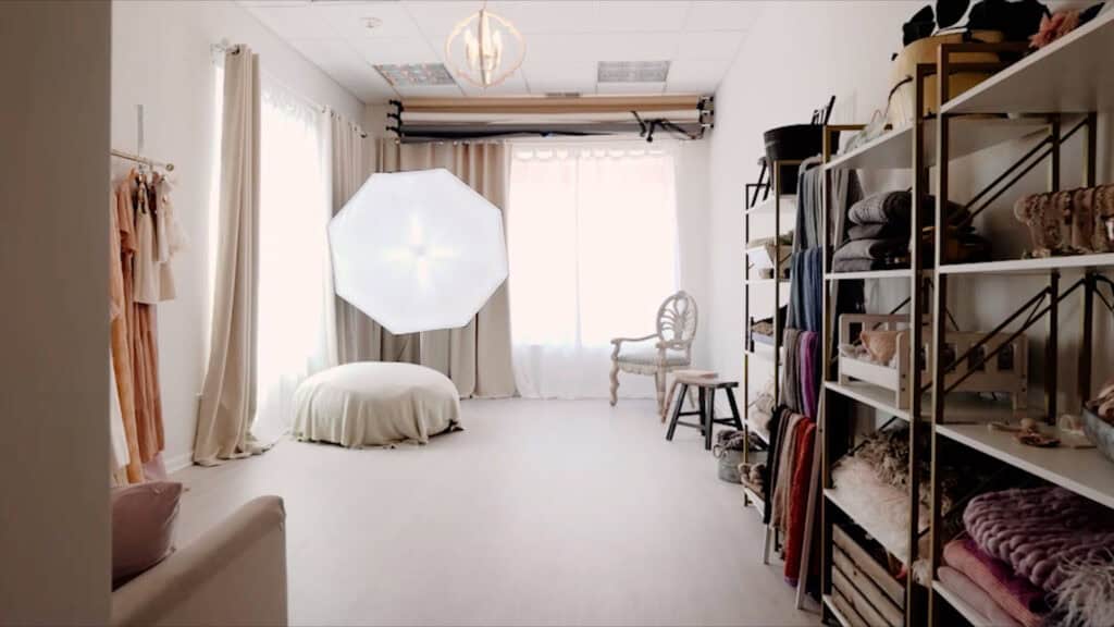 Cozy boutique with clothes and textiles on display